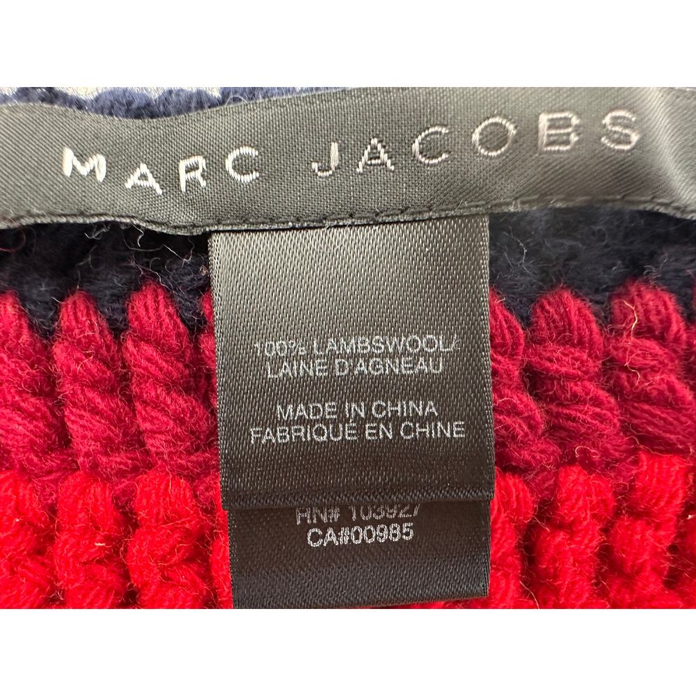 Marc Jacobs 100% Lambswool Rainbow Scarf Bold Casual Academia - Picture 4 of 7